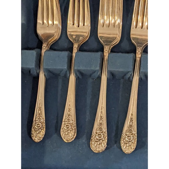 *SOLD11/15 ROGERS JUBILEE SILVER PLATE! VINTAGE COLLECTOR QE FLATWARE/SILVERWARE - Picture 6 of 10